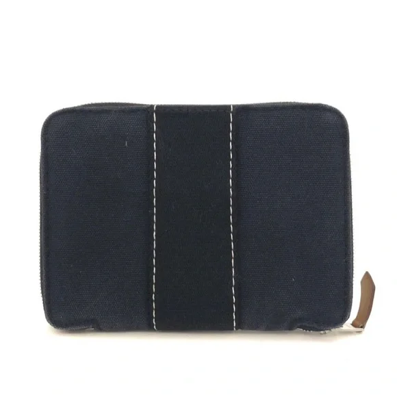 AUTH Hermès Wallet • Authentic Fourre Tout Purse PM in Navy Blue Canvas Denim